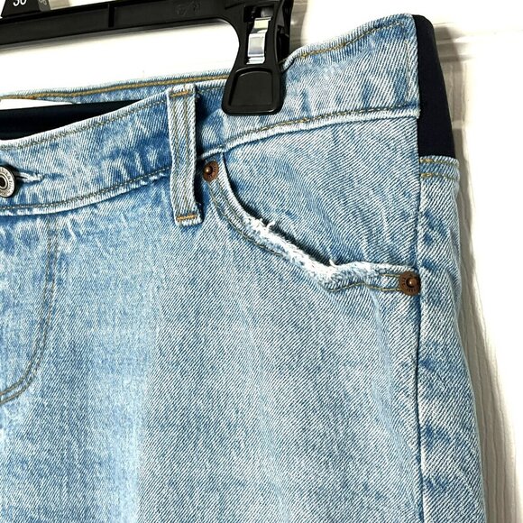 Abercrombie & Fitch The Baggy Womens Jeans 27/4 Lo Rise Pull-On Stretch Distress - Picture 3 of 10